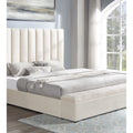 Valencia Beige Platform Bed — Queen and King