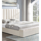 Valencia Beige Platform Bed — Queen and King