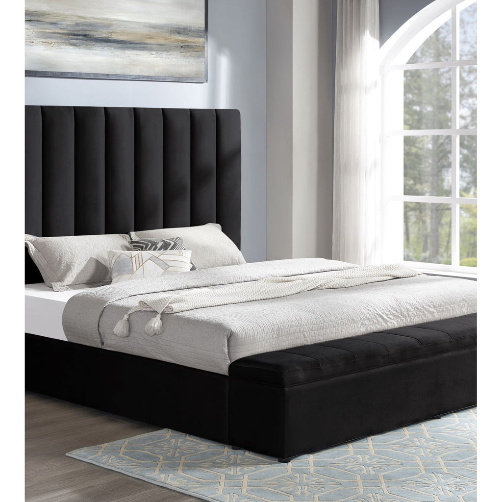 Valencia Black Platform Bed — Queen and King