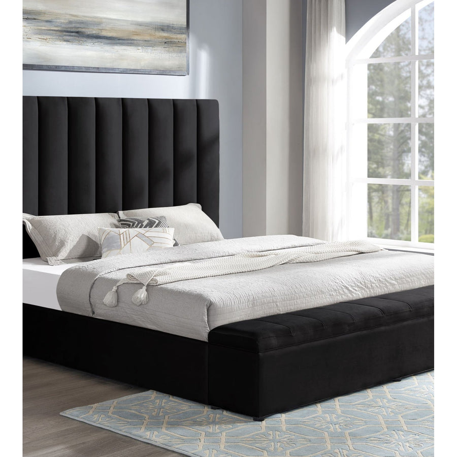 Valencia Black Platform Bed — Queen and King