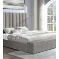 Valencia Gray Platform Bed — Queen and King