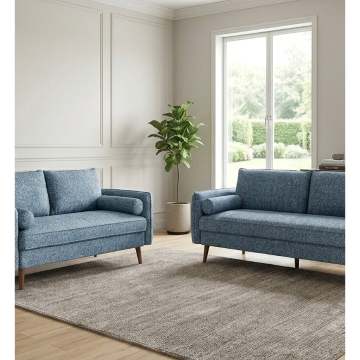 Vanti Blue 2-Piece Living Room Set