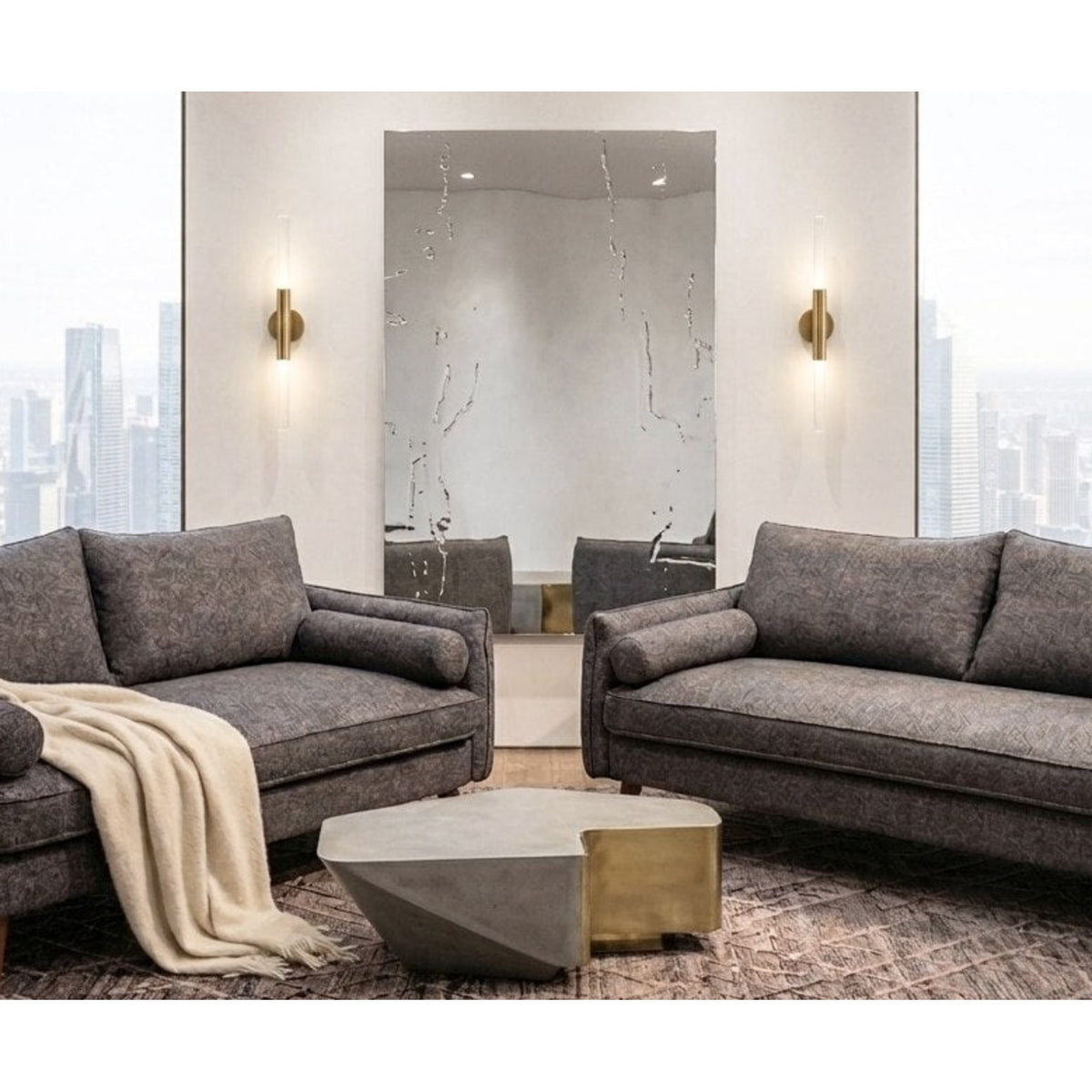 Vanti Grey 2-Piece Living Room Set
