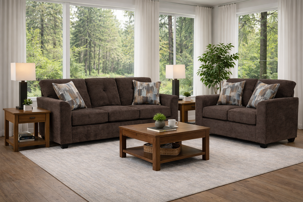Washington 3000 Chocolate Sofa & Loveseat **NEW ARRIVAL** — additional view [1]