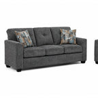 Washington 3000 Gray Sofa and Loveseat — Exact product detail: Left-side detail