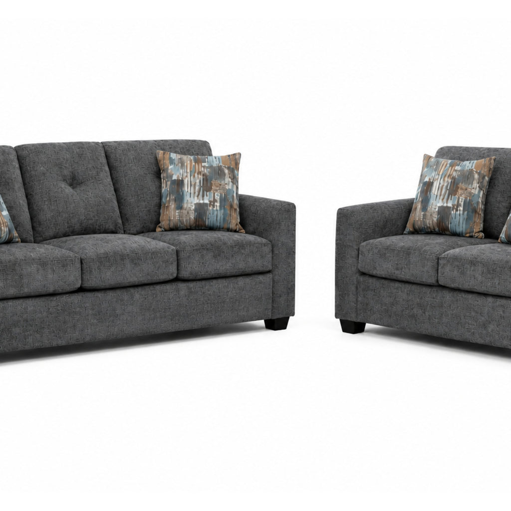 Washington 3000 Gray Sofa and Loveseat — Exact product detail: Center detail