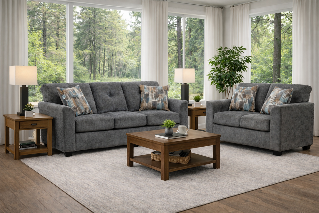 Washington 3000 Gray Sofa & Loveseat **NEW ARRIVAL** — additional view [1]