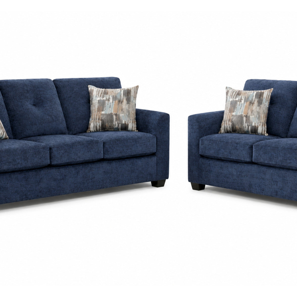 Washington 3000 Navy Sofa and Loveseat — Exact product detail: Center detail