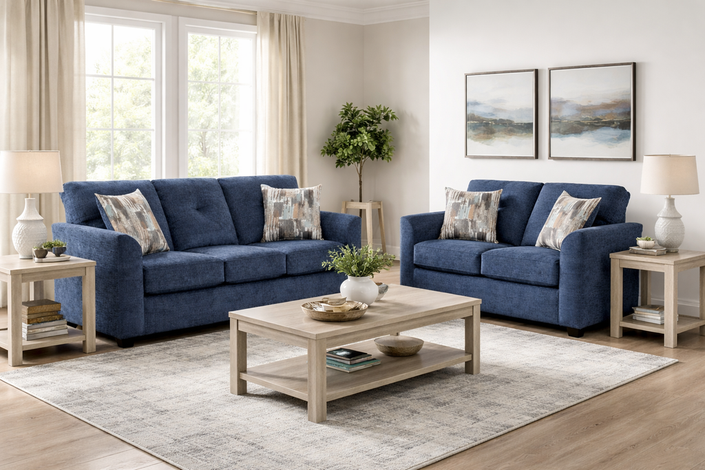 Washington 3000 Navy Sofa & Loveseat **NEW ARRIVAL** — additional view [1]