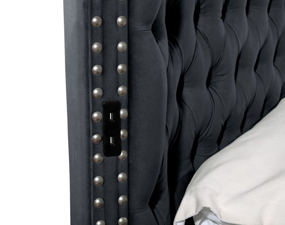 Galaxy Home Hazel Queen Bed in Black