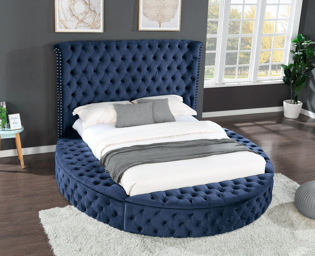 Galaxy Home Hazel King Bed in Blue