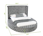 Galaxy Home Hazel King Bed in Gray
