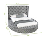 Galaxy Home Hazel Queen Bed in Gray