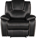 Galaxy Home Hong Kong Recliner Chair in Black