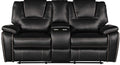 Galaxy Home Hong Kong Power Reclining Loveseat in Black