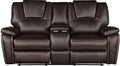 Galaxy Home Hong Kong Power Reclining Loveseat in Brown