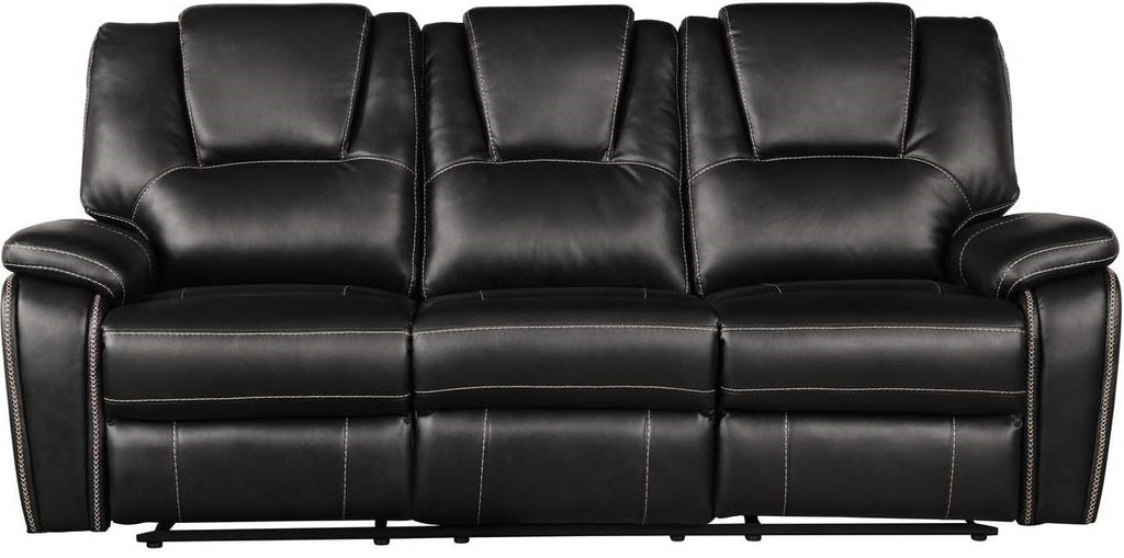 Galaxy Home Hong Kong Power Reclining Sofa in Black