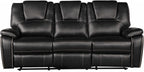 Galaxy Home Hong Kong Power Reclining Sofa in Black