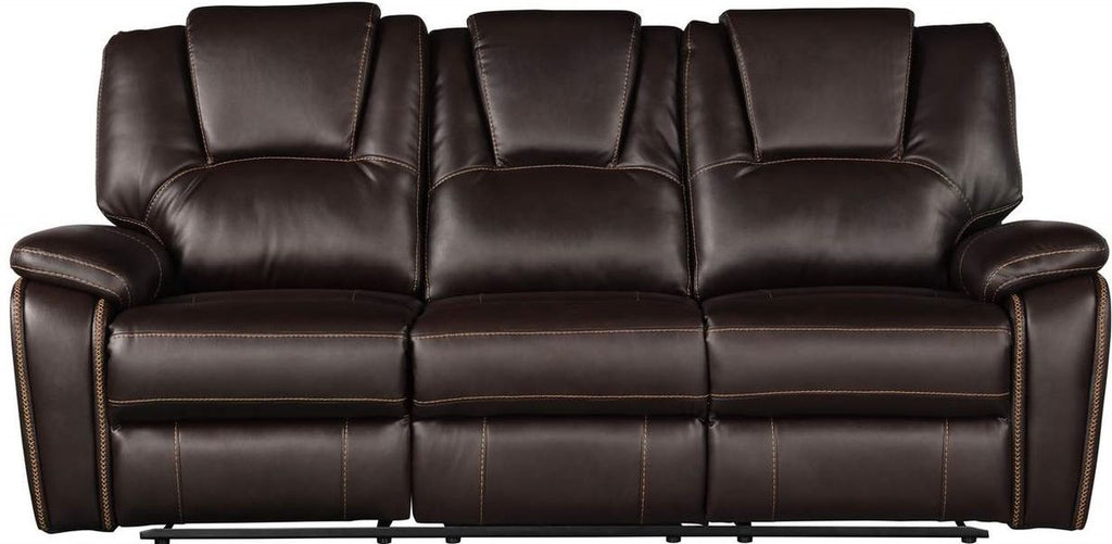 Galaxy Home Hong Kong Power Reclining Sofa in Brown