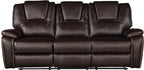 Galaxy Home Hong Kong Power Reclining Sofa in Brown