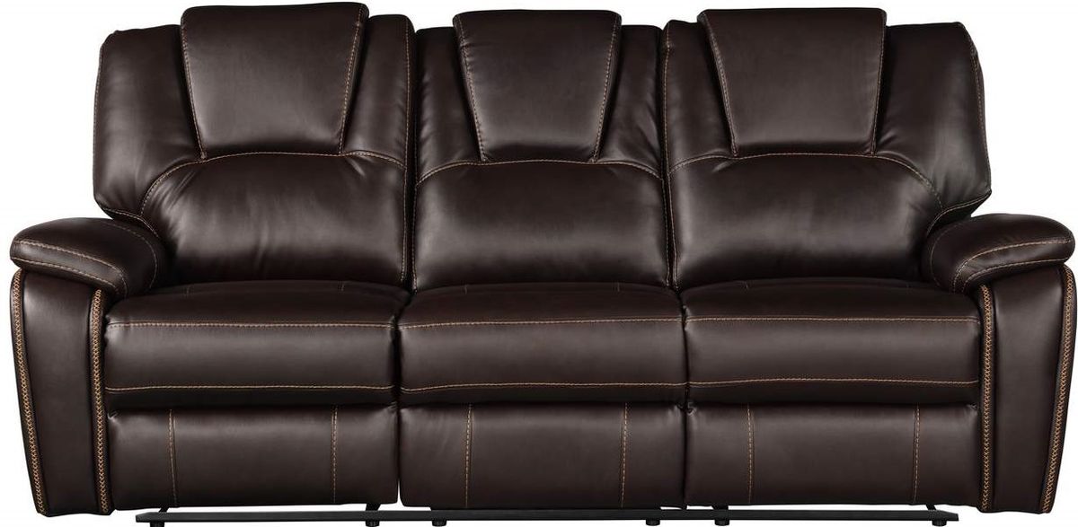 Galaxy Home Hong Kong Power Reclining Sofa in Brown