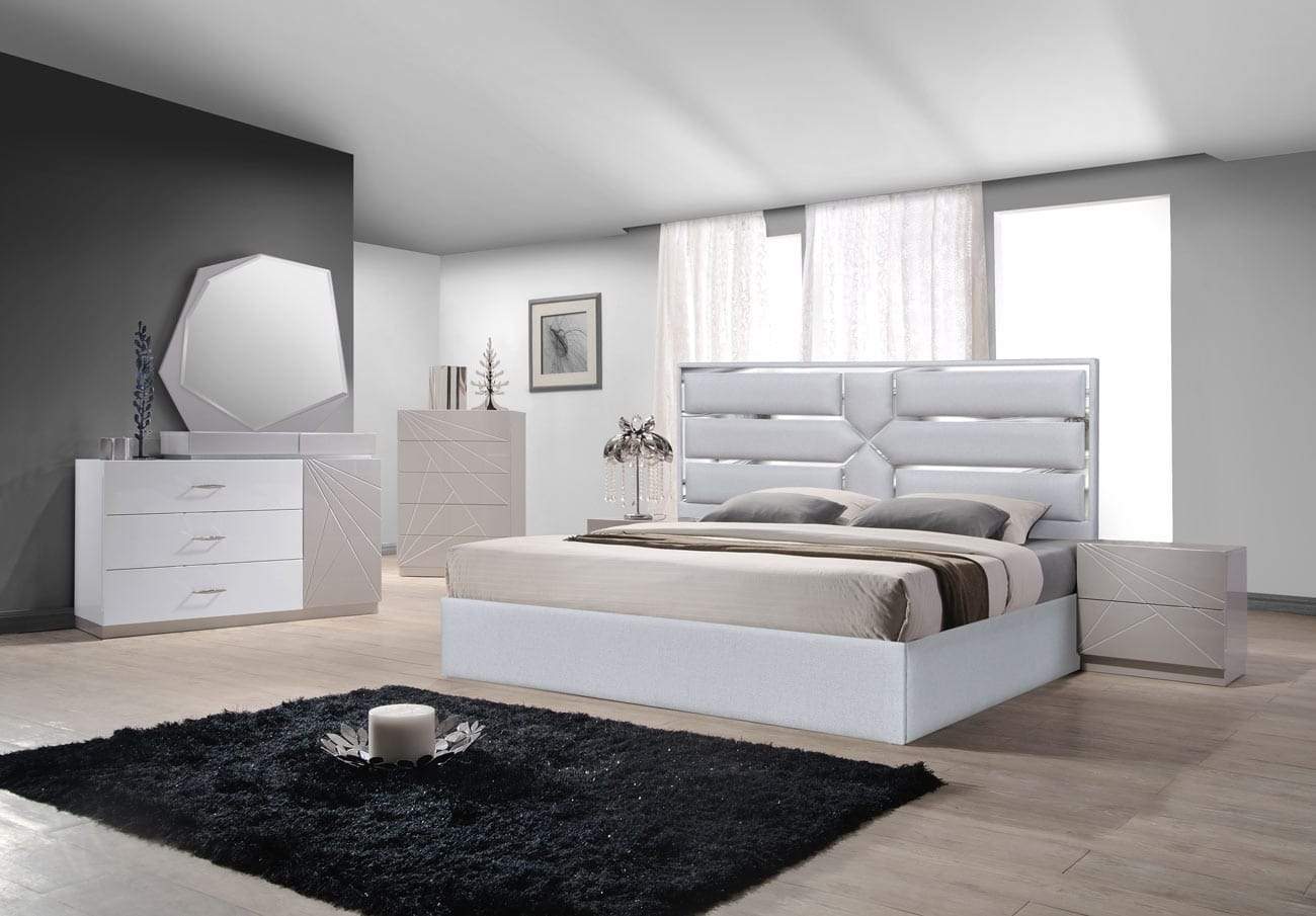 Da Vinci Bed in Silver Grey