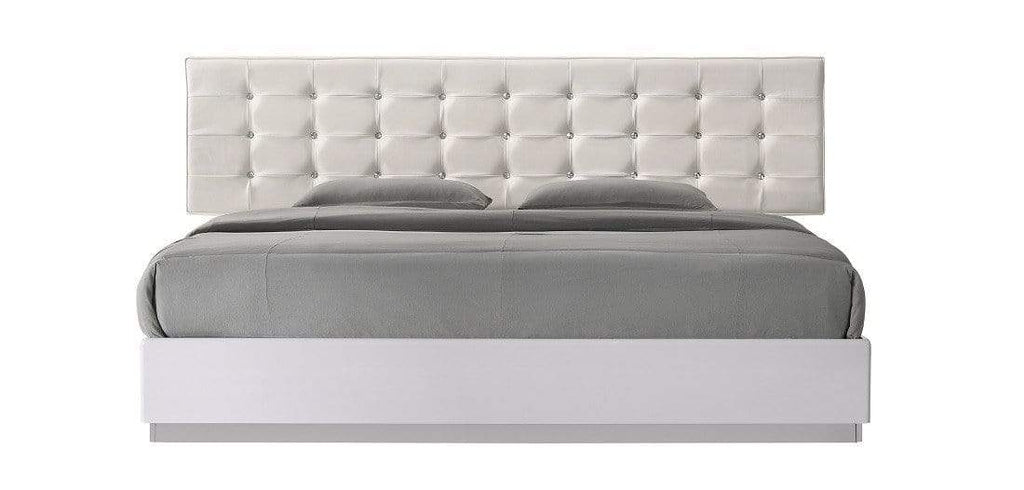 Milan Modern Bed in White | J&M Furniture