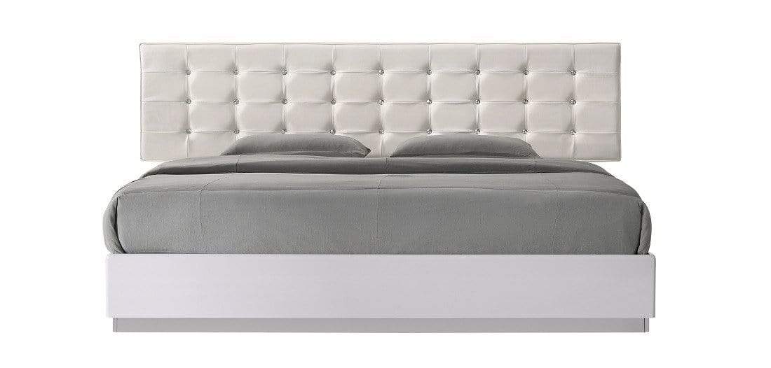 Milan Modern Bed in White | J&M Furniture