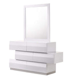 Milan Modern Bed in White | J&M Furniture