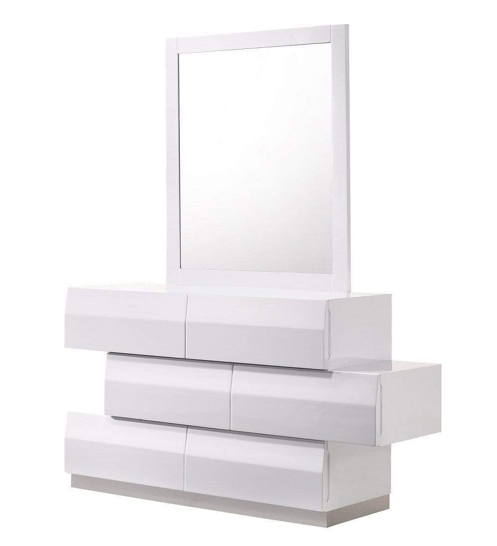 Milan Modern Bed in White | J&M Furniture