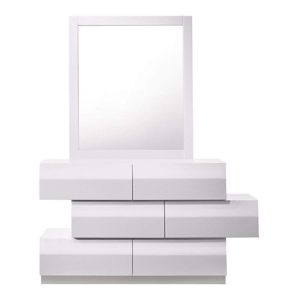Milan Modern Bed in White | J&M Furniture