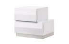 Milan Modern Bed in White | J&M Furniture