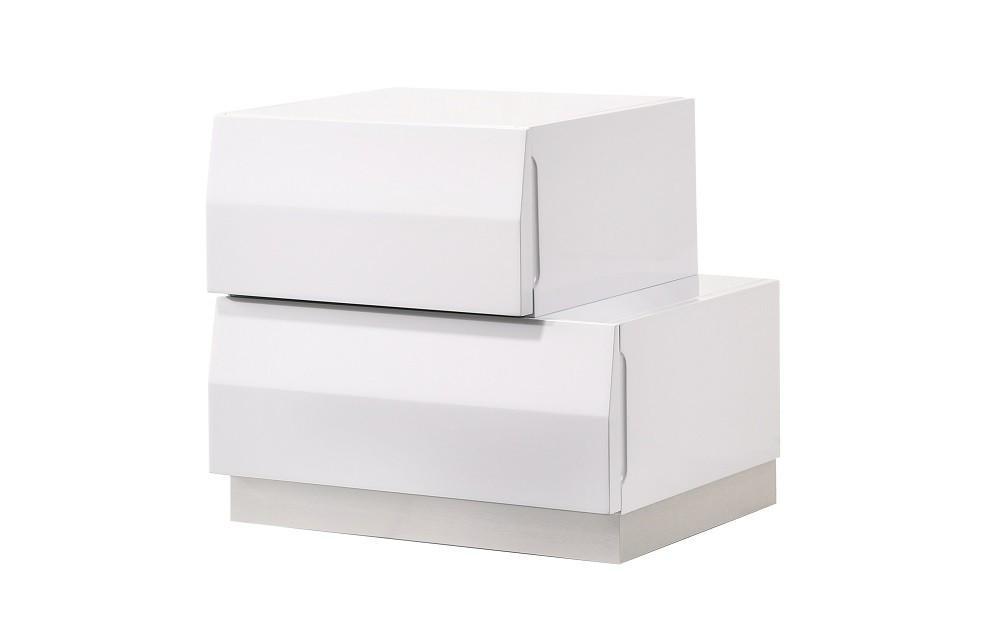 Milan Modern Bed in White | J&M Furniture