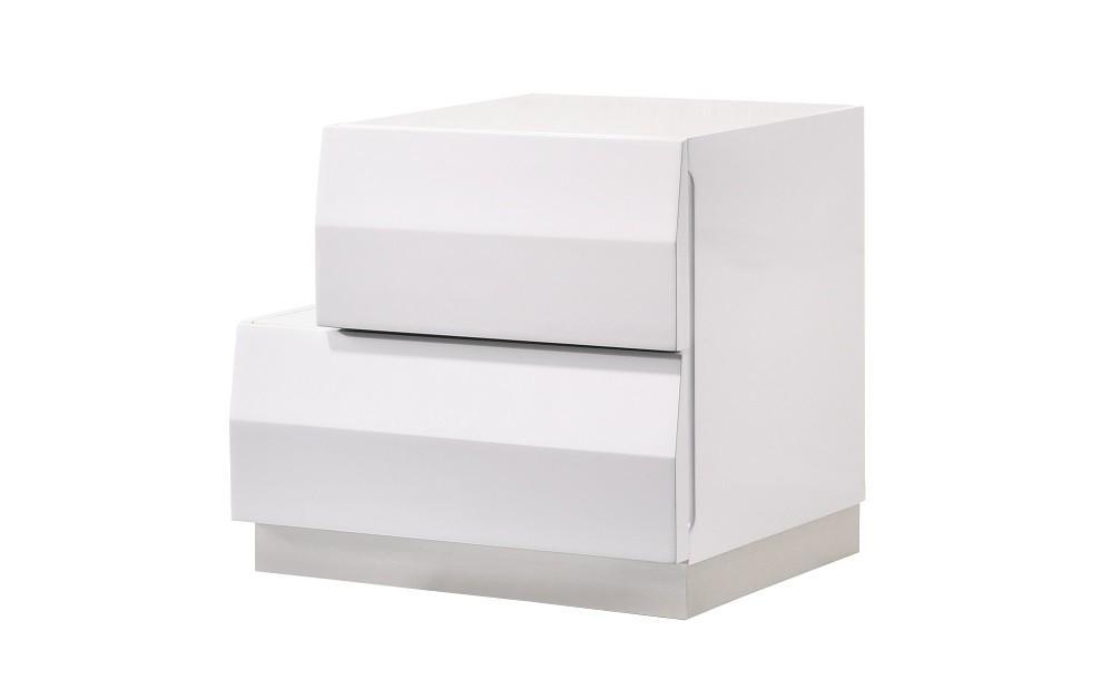 Milan Modern Bed in White | J&M Furniture