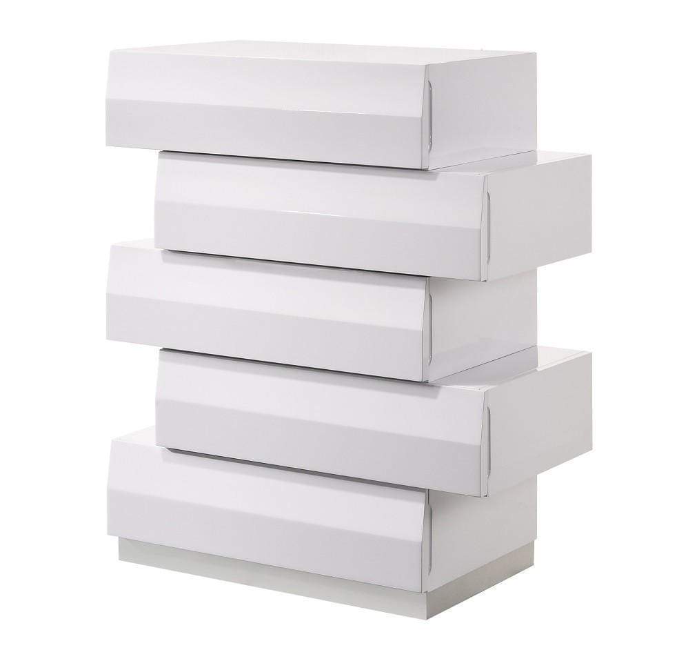 Milan Modern Bed in White | J&M Furniture