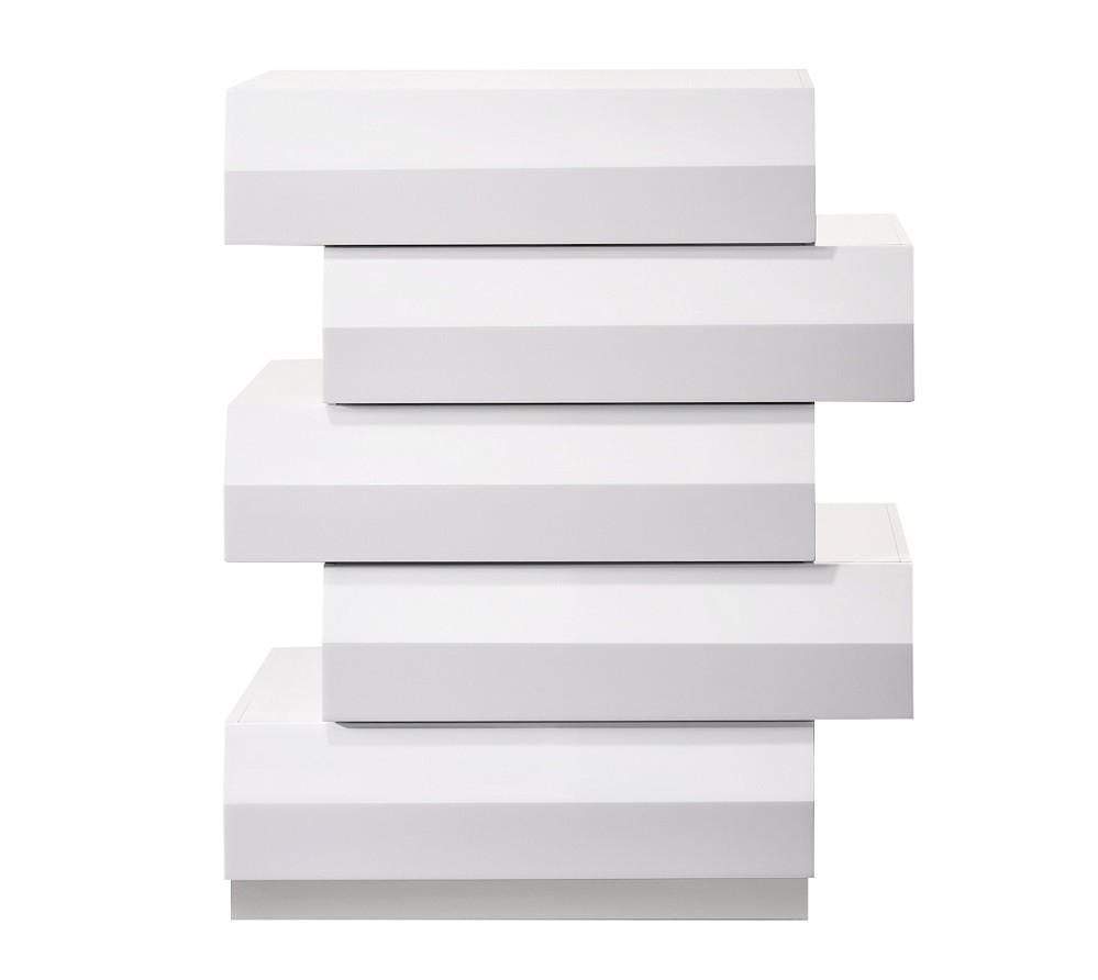 Milan Modern Bed in White | J&M Furniture