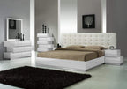 Milan Modern Bed in White | J&M Furniture