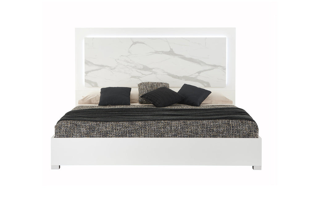 Sonia Premium Bed in White | J&M Furniture