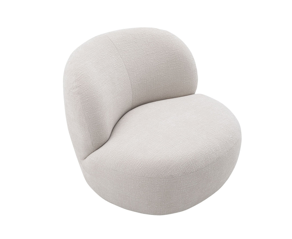 Cove Swivel Chair in Light Grey | J&M Furniture