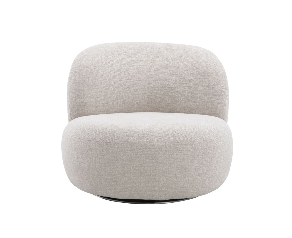 Cove Swivel Chair in Light Grey | J&M Furniture