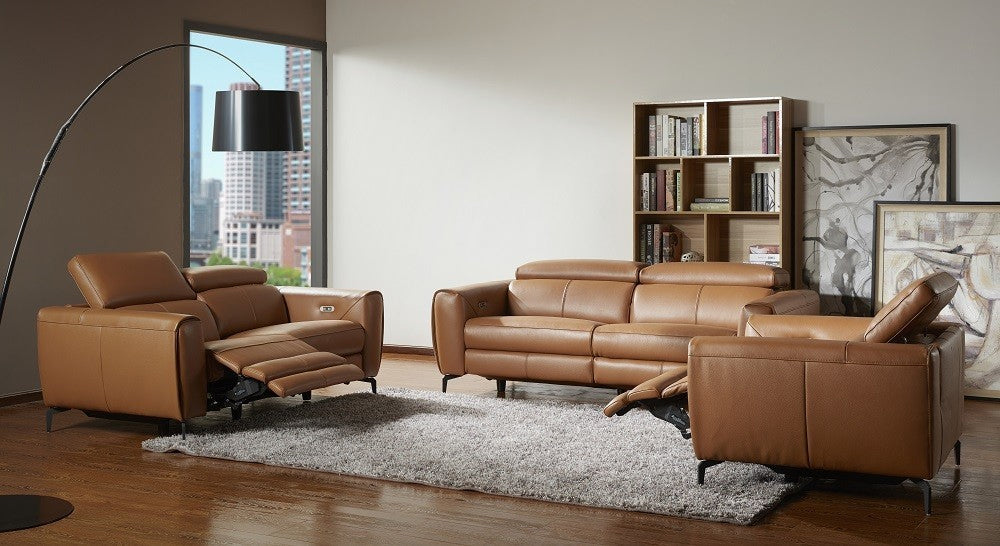 Lorenzo Power Chair in Caramel | J&M Furniture