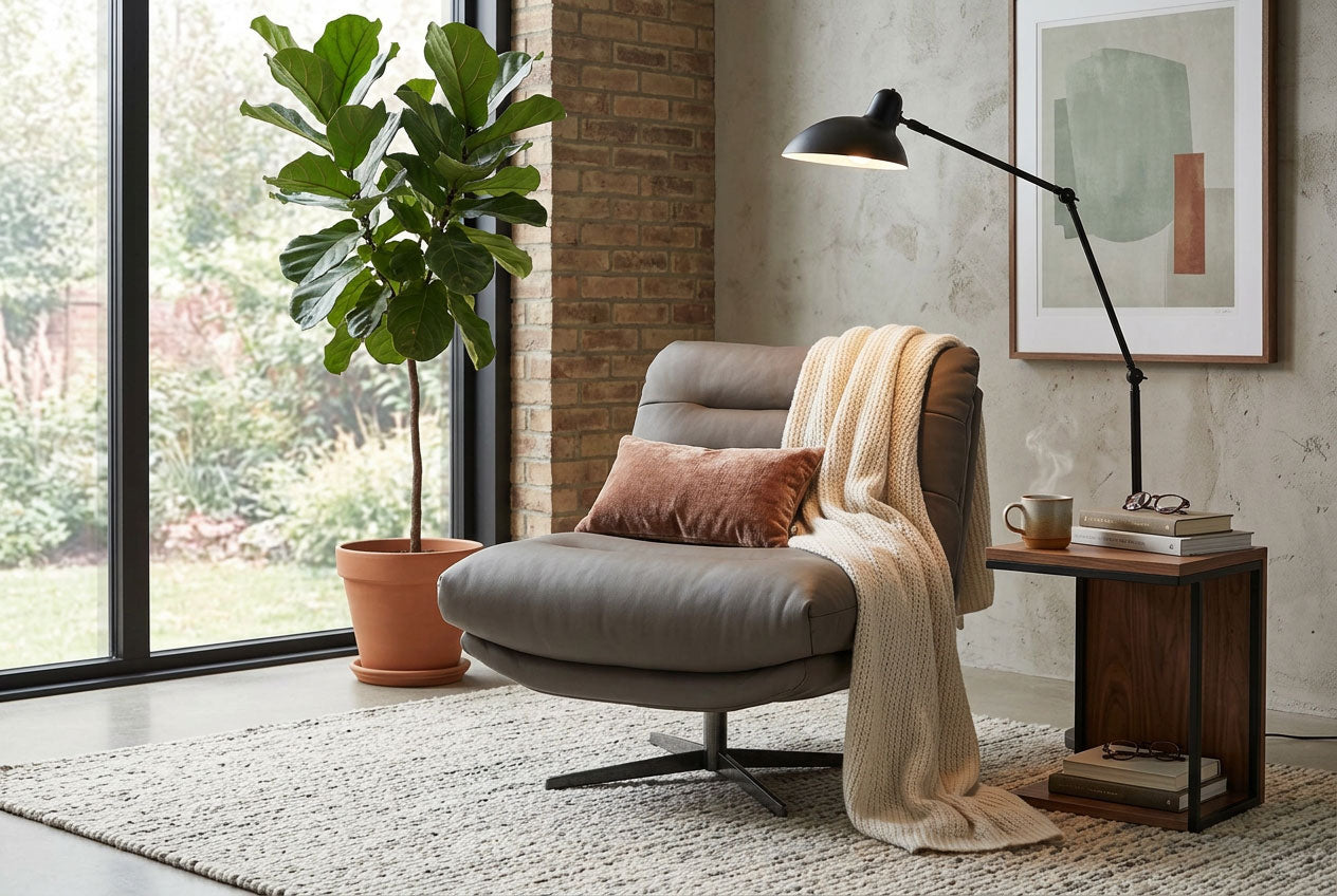 Nest Swivel Chair in Brownie | J&M Furniture