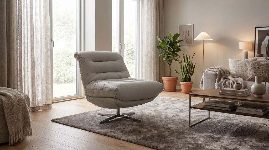 Nest Swivel Chair in Milk Tea | J&M Furniture