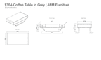 136A Coffee Table In Grey | J&M Furniture