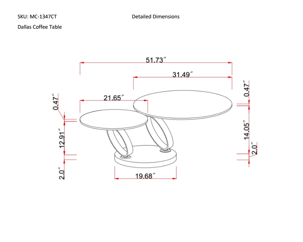 Dallas Modern Coffee Table | J&M Furniture