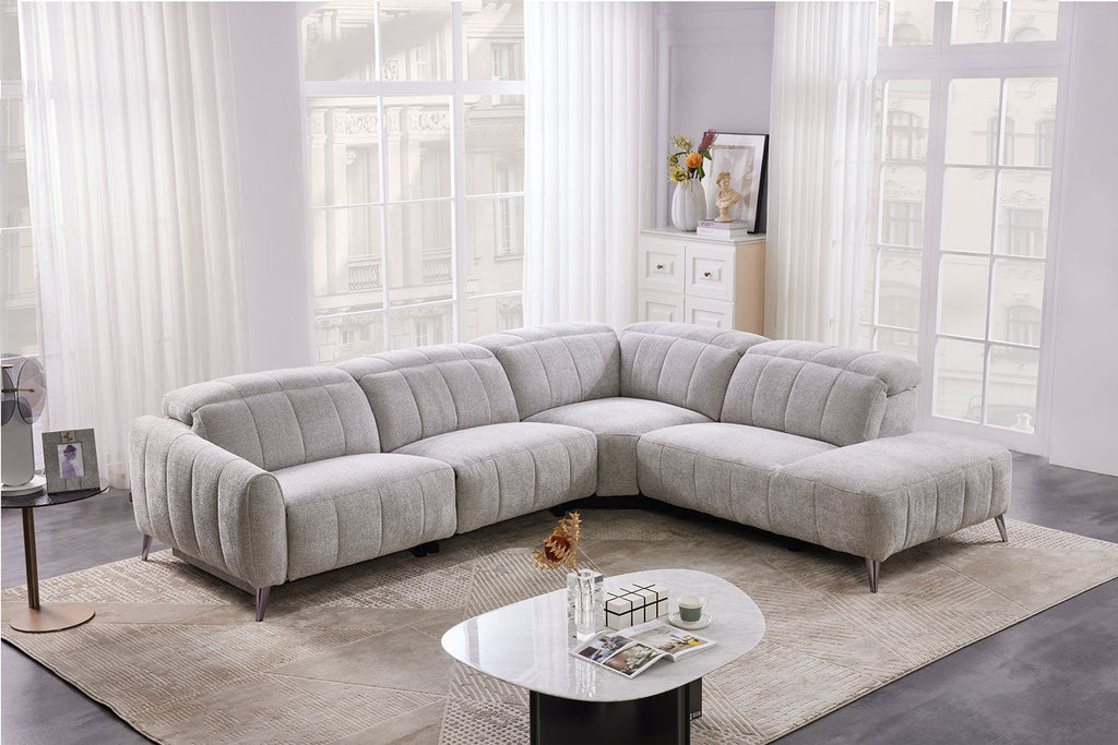 50738 Motion Fabric Sectional in Light Grey | J&M Furniture