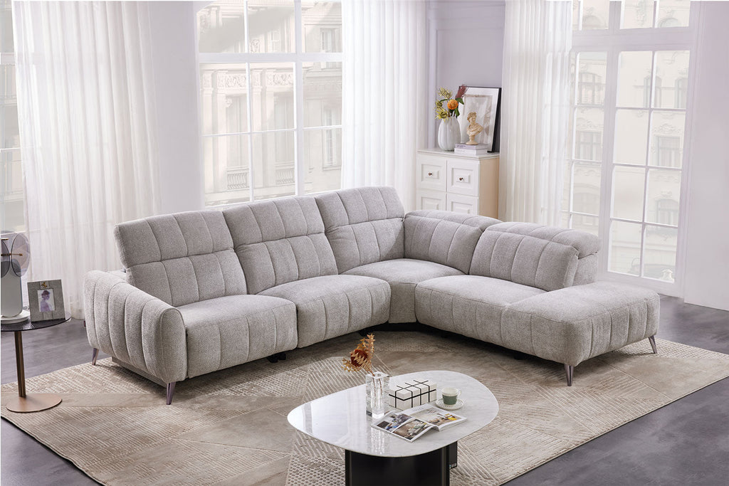 50738 Motion Fabric Sectional in Light Grey | J&M Furniture