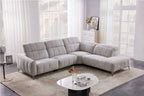 50738 Motion Fabric Sectional in Light Grey | J&M Furniture