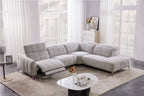 50738 Motion Fabric Sectional in Light Grey | J&M Furniture