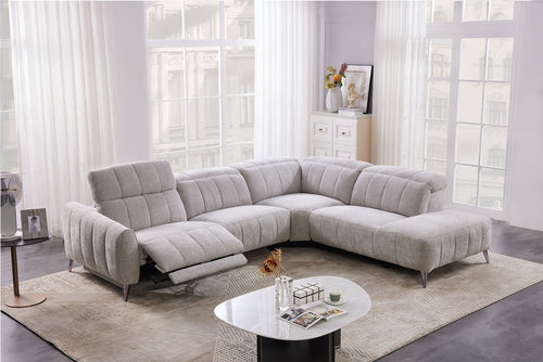 50738 Motion Fabric Sectional in Light Grey | J&M Furniture